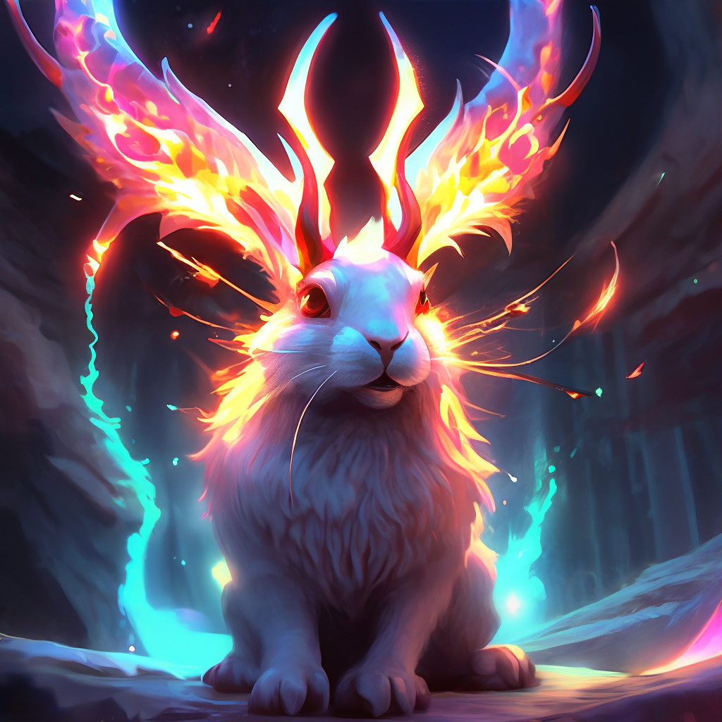 about-img Fortune Rabbit mythical species illustration